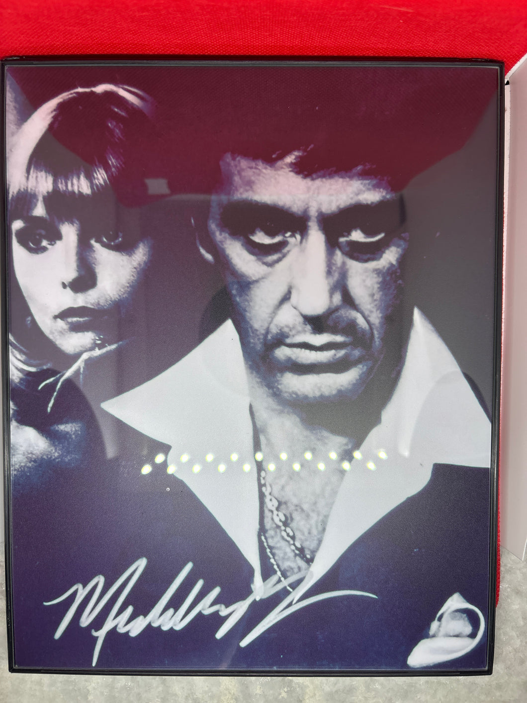 Brand New High Resolution Laminated Picture Scarface with Signature RP comes with Luxury Frame 8x10