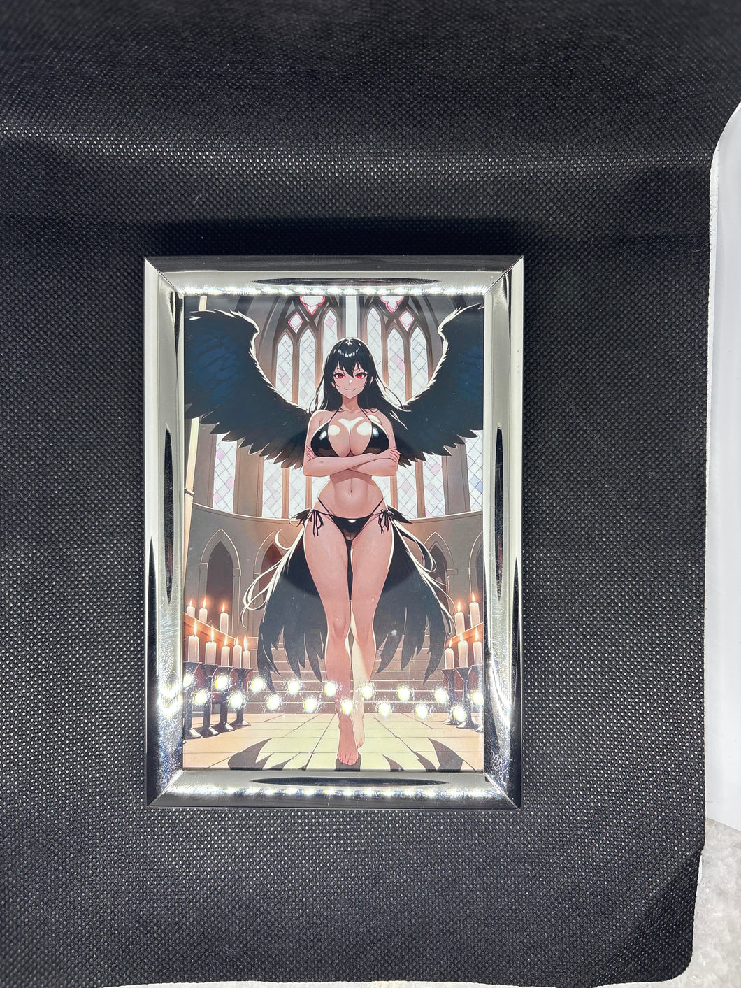 Brand New Raynare Lewd Succubus Demon 4x6 comes with Luxury Chrome Frame