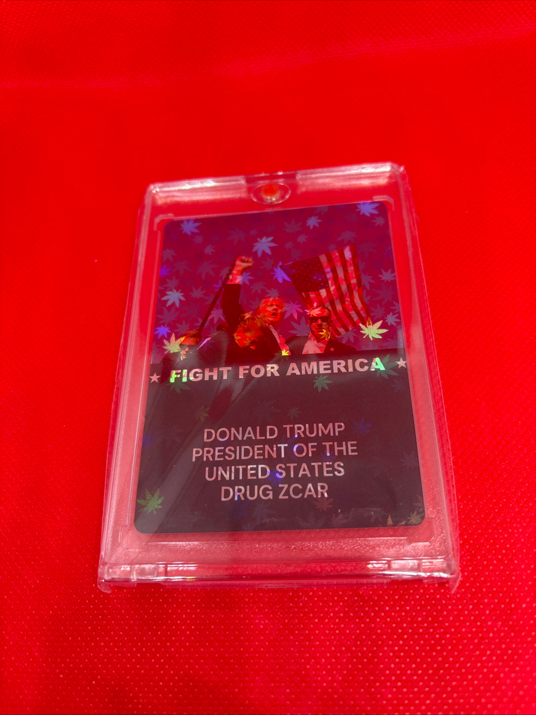 Brand new NARCOTOYZ.COM Donald Trump Trading Card with Acrylic Case 18+