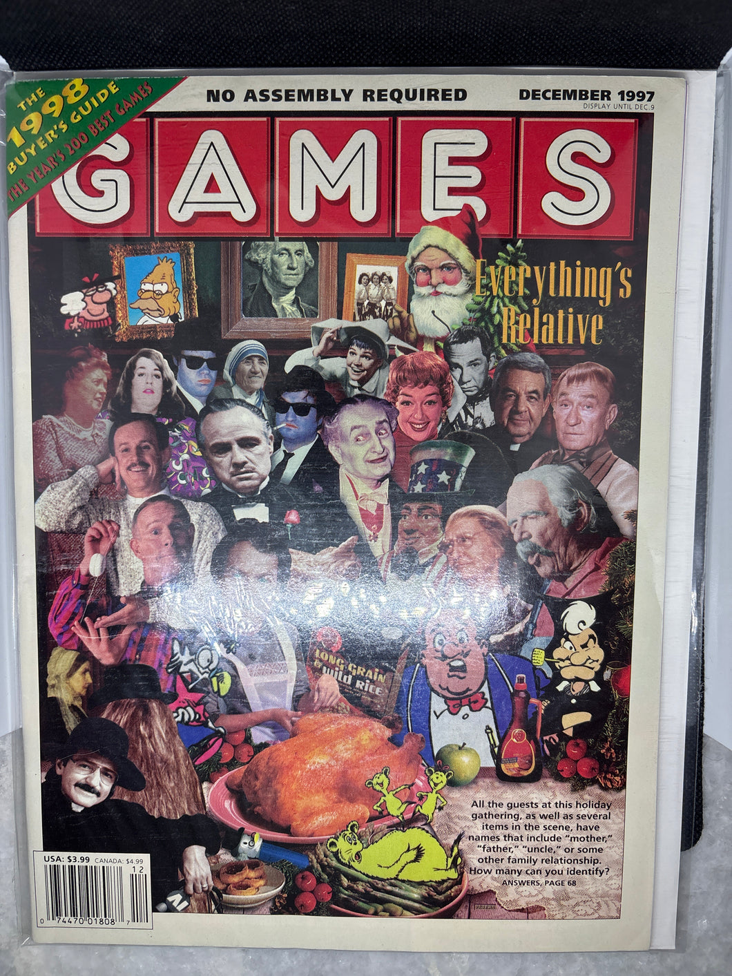 Brand New Vintage Games Magazine The Godfather includes board and bag