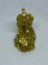 Load image into Gallery viewer, Good Luck Small Gold Color Elephant with coins
