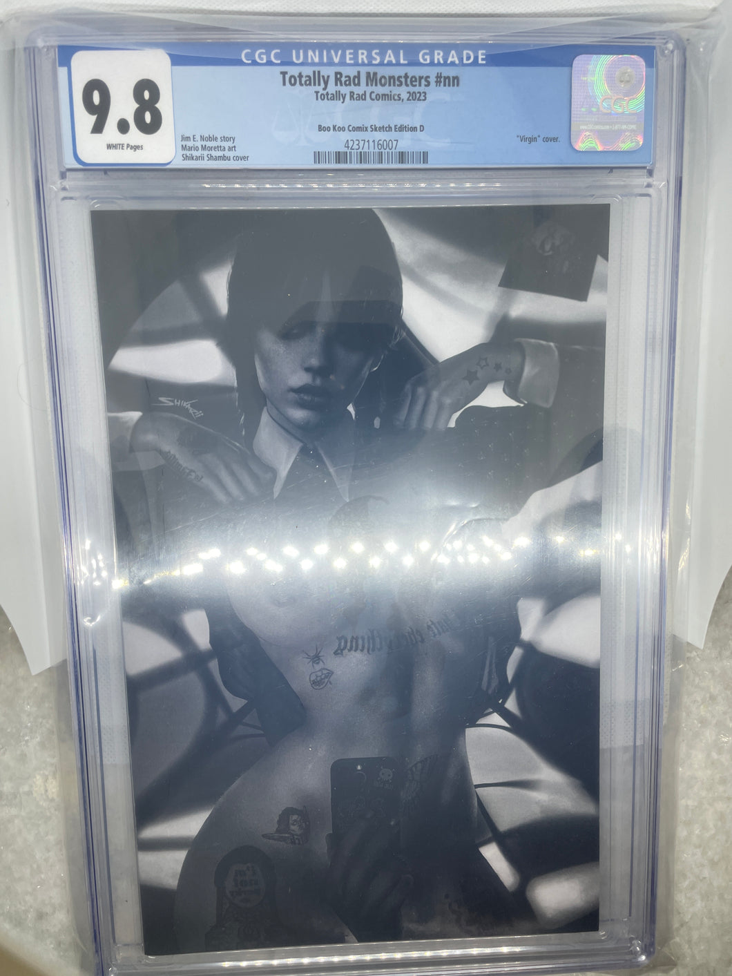 Shikarii Wednesday Cosplay Black And White Sketch Edition D Totally Rad CGC 9.8 Tattoos