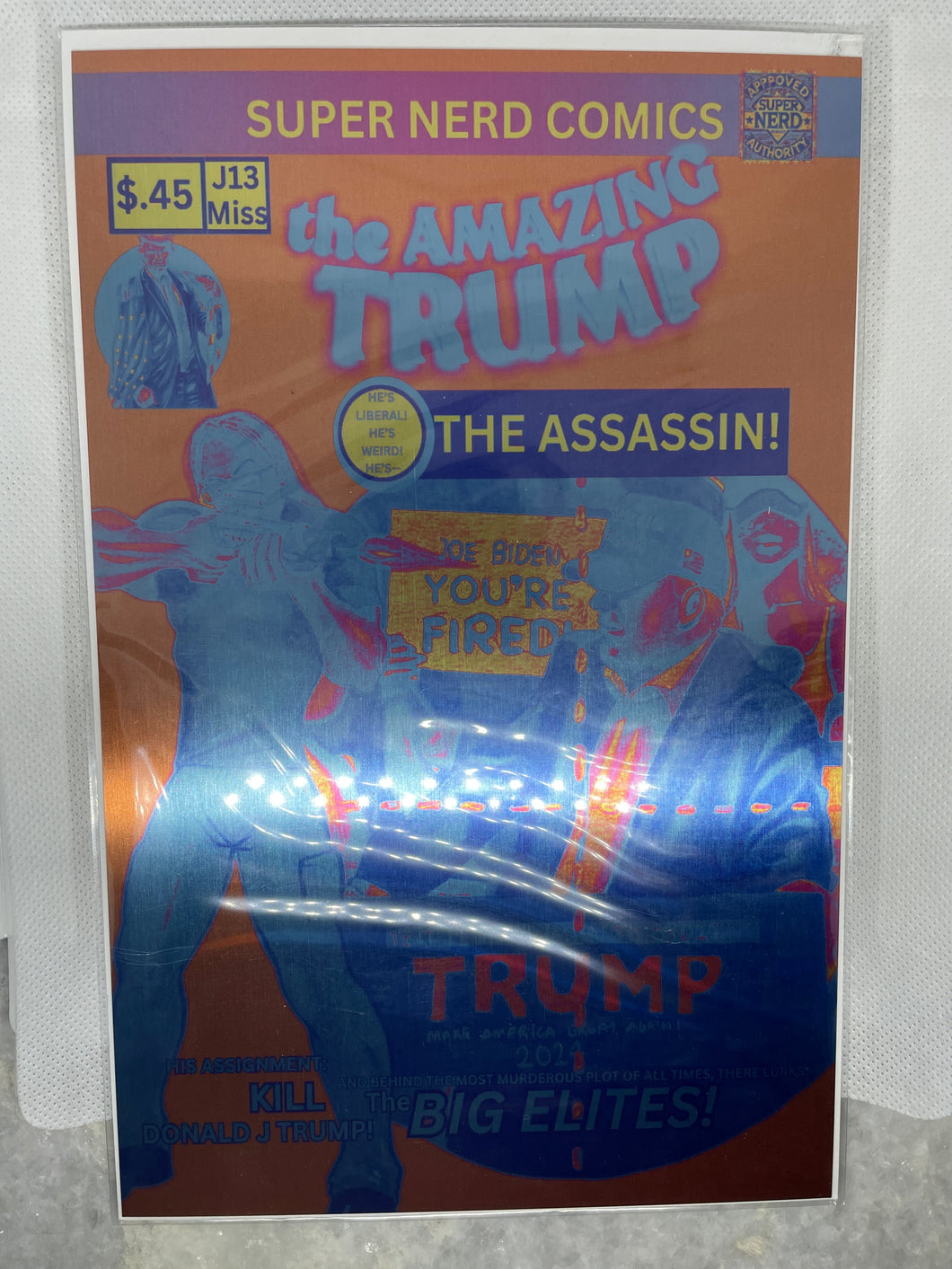Brand New Sealed The Amazing Trump Heatwave Comic Cover Metal. Only 20 made!