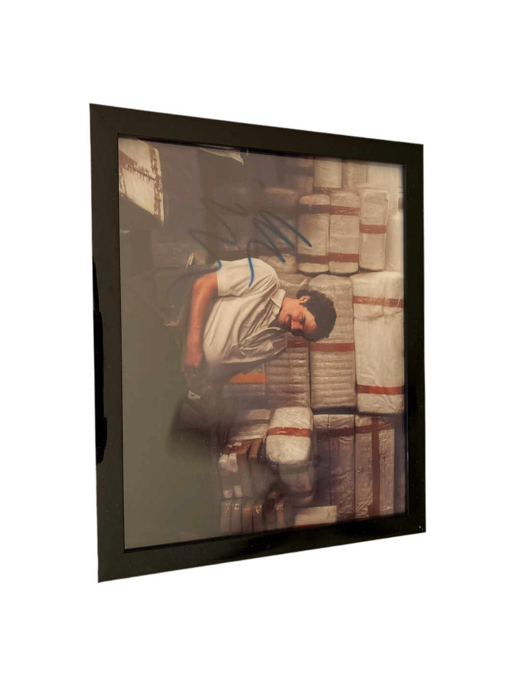 Brand New High Resolution Laminated Picture Pablo Escobar Reprint with Signature comes with Frame 8x10