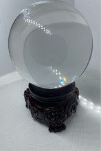 Load image into Gallery viewer, Witches Crystal Quartz Small Ball with Dragon Stand
