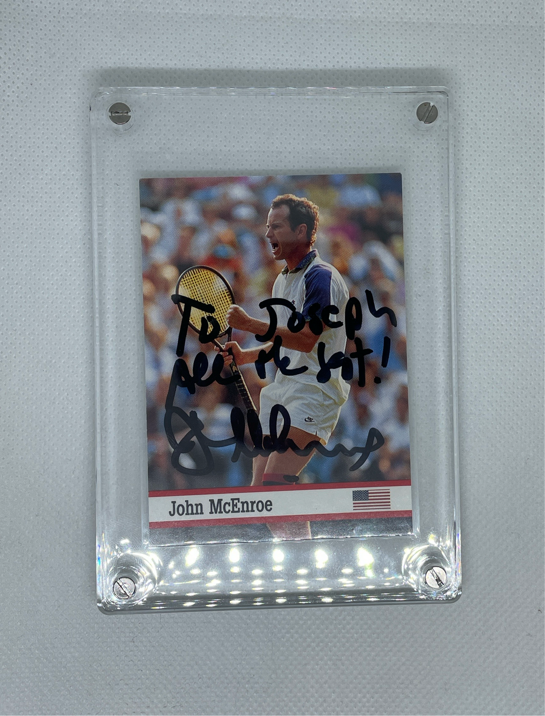 Vintage Signed John McEnroe Tennis Player Card