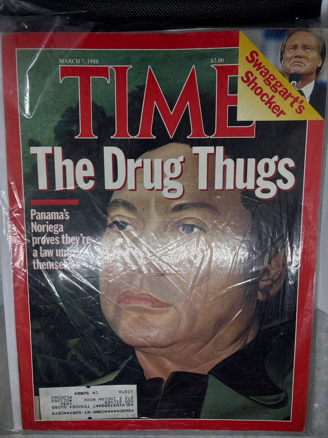 Like New Vintage 1988 Time Magazine The Drug Thugs Manuel Noriega PANAMA