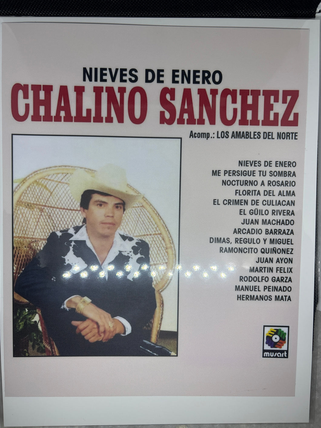 Brand New High Resolution Laminated Picture Chalino Sanchez Reprint comes with Board and Bag 8x10