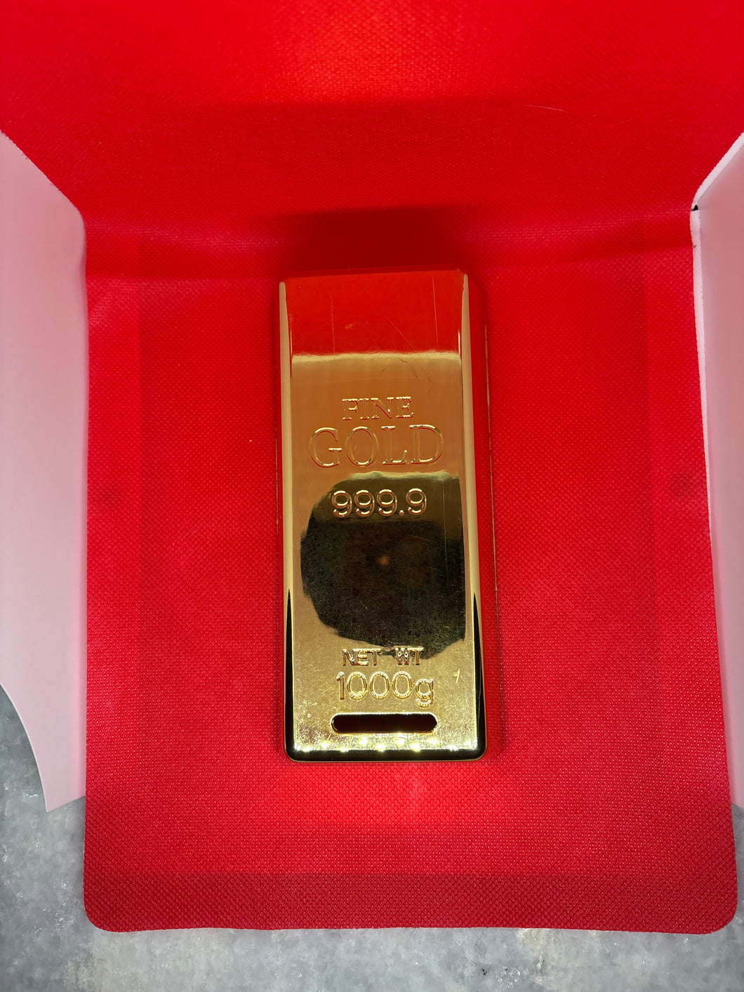 USED Gold Color Bar Piggy Bank 1 Kilo Gold Bar Resemblance