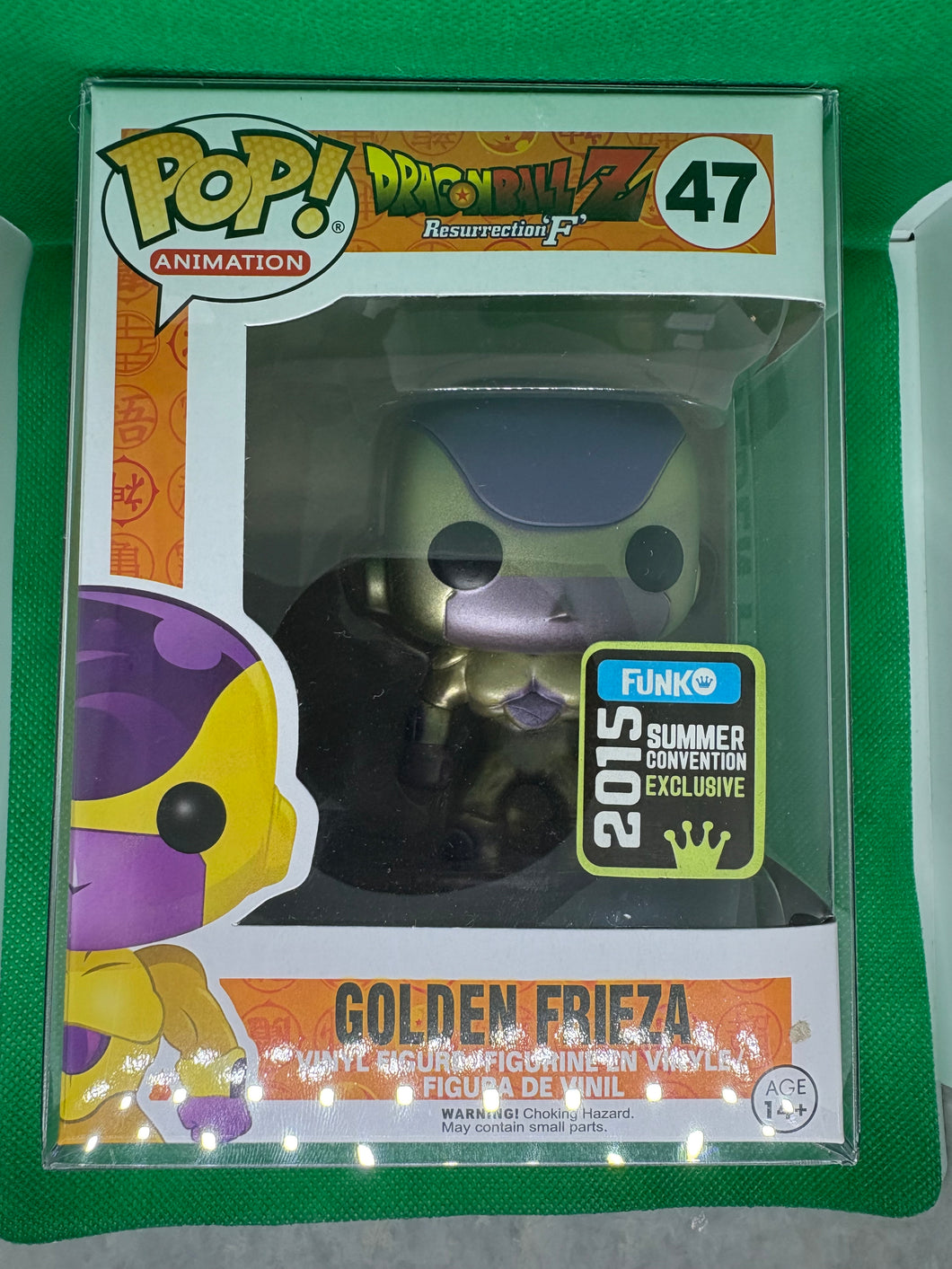 Used Funko Pop Vintage Golden Frieza 47 with Soft Protector