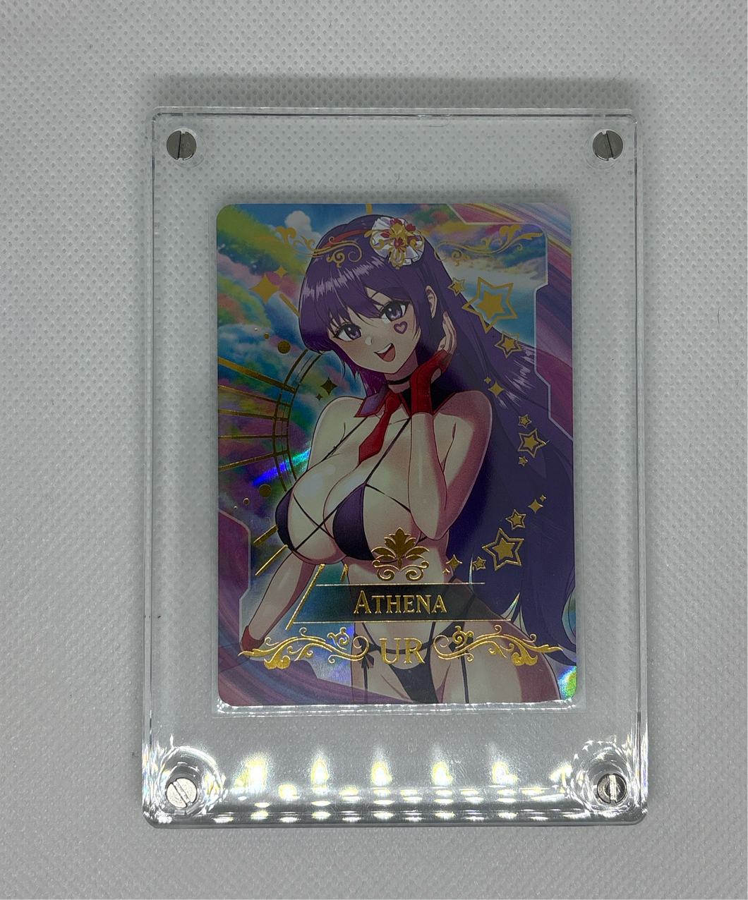 Brand New Vintage Athena from Saint Seiya Caballeros del Zodiaco Collectible Trading Card Hard Protector