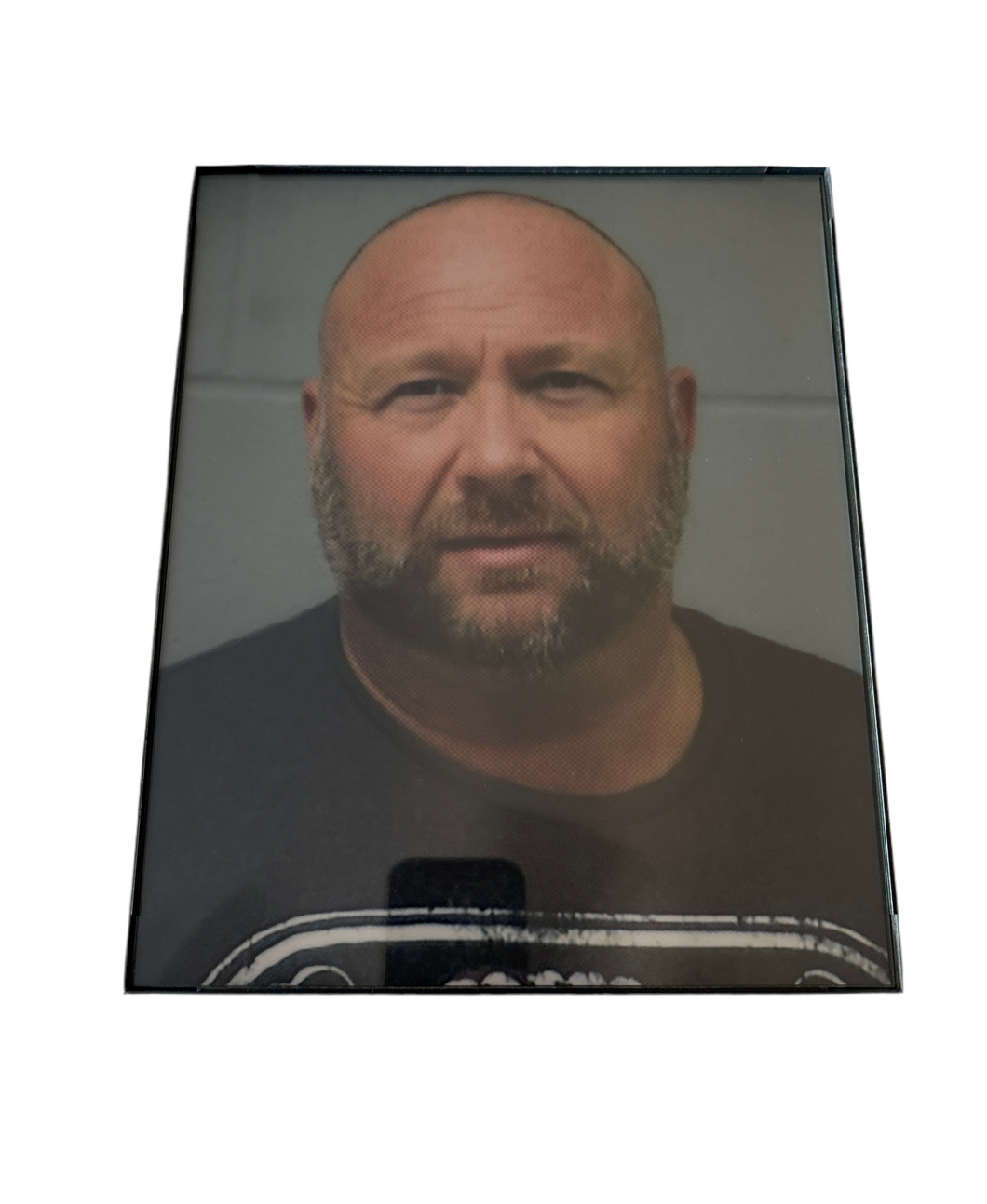 Alex Jones Mug Shot with Luxury Frame 8x10”