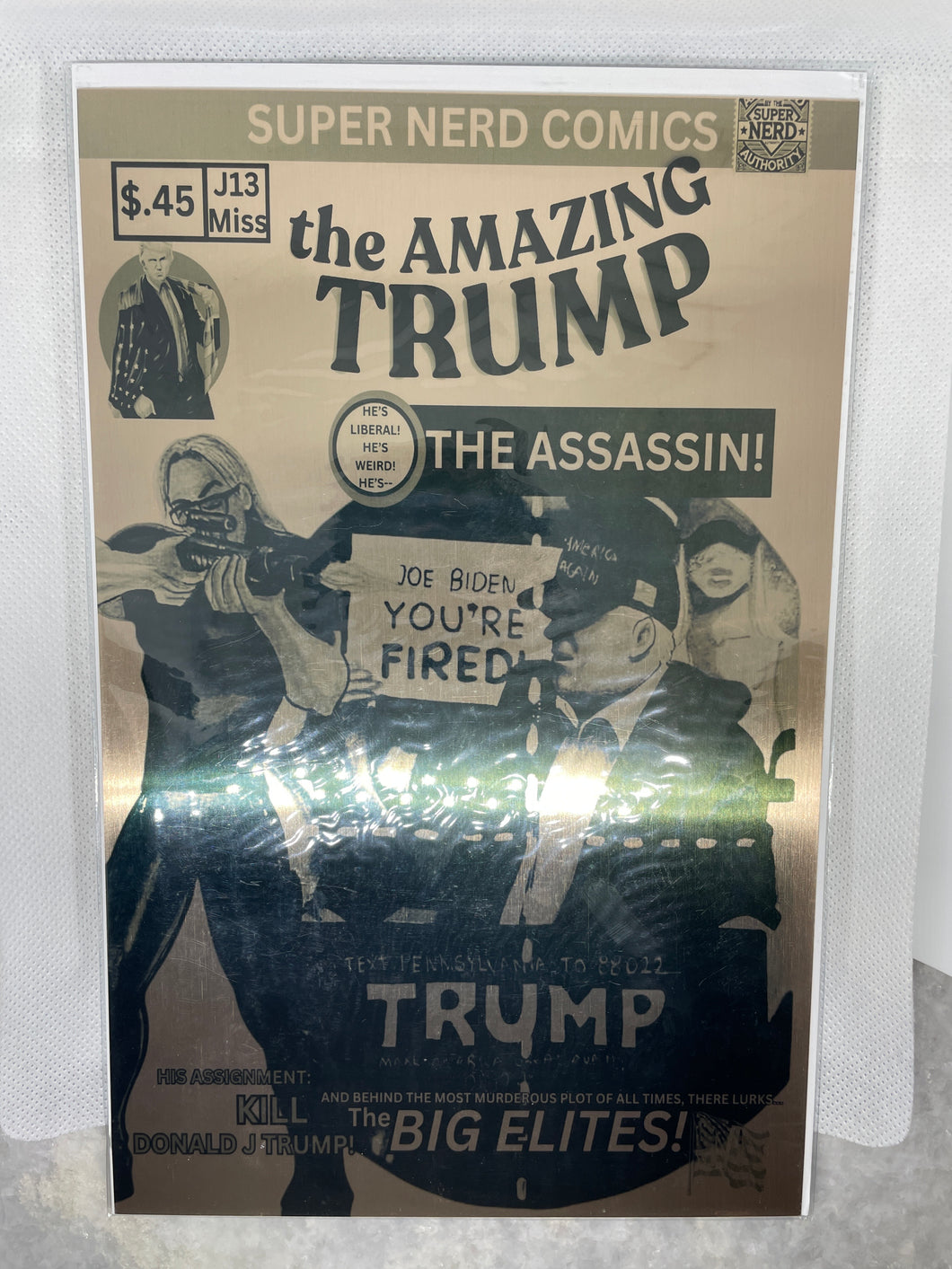 Brand New Sealed The Amazing Trump Rose Gold Metal Comic Cover. Only 15 prints made!!!