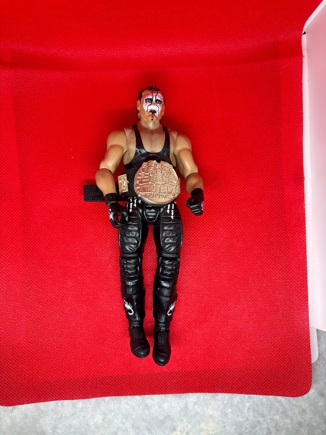 Like New Loose Figure 2010 TNA Impact Jakks Sting Wrestling Figure WWF WWE WCW NWO wrestling championship belt