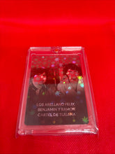 Load image into Gallery viewer, Brand new NARCOTOYZ.COM Los Arellano Felix Benjamin and Ramon Trading Card with Acrylic Case 18+
