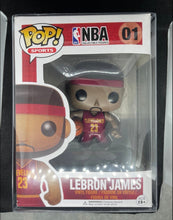 Load image into Gallery viewer, USED VINTAGE FUNKO POP LEBRON JAMES 01 RED SHIRT COMES WITH SOFT PROTECTOR
