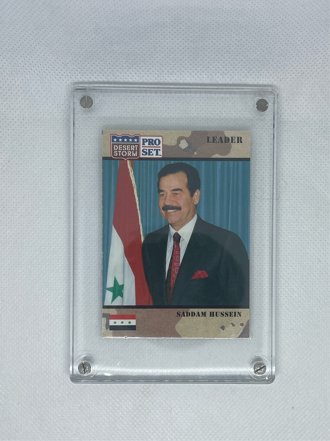 Vintage Saddam Hussein Collectors Card