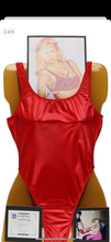 Load image into Gallery viewer, Vintage Pamela Anderson Dual Signed Bathing Suit, Photo Display (2 Signatures) 17.5 x 33.5 JSA LOA Authentic
